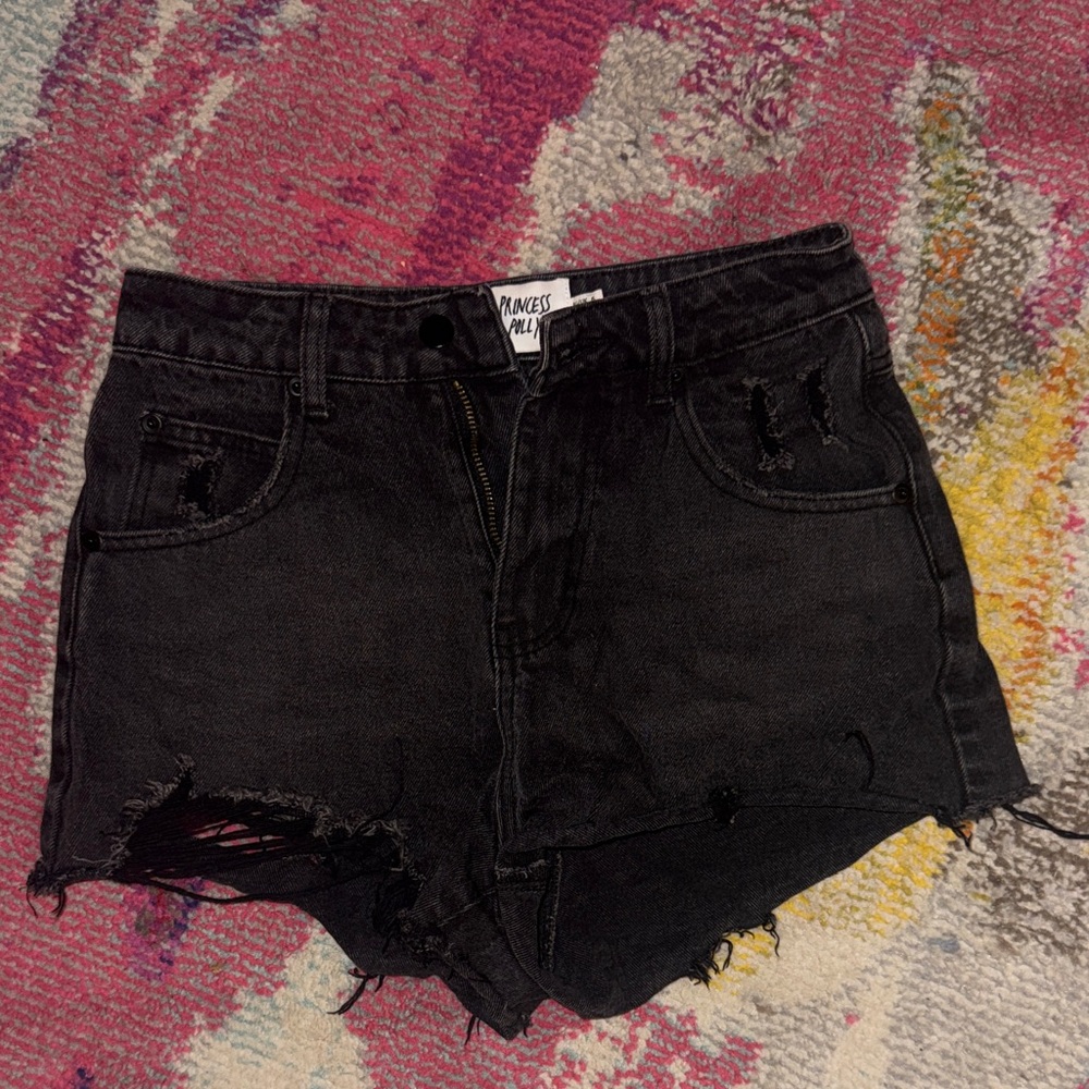 Black Denim Women's Shorts